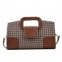 Rsslyn Brown Leather Bags Popular Handbags New Messenger Bag Leather Rhombus LMF24-27