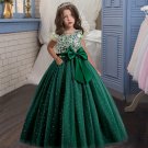 New Arrival Birthday Girls Dresses Dark Green Dress for Toddler Girls Recital Dresses LMF24-29