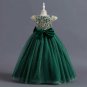 New Arrival Birthday Girls Dresses Dark Green Dress for Toddler Girls Recital Dresses LMF24-29