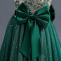 New Arrival Birthday Girls Dresses Dark Green Dress for Toddler Girls Recital Dresses LMF24-29