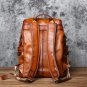 Rsslyn Backpacks Brown Leather Knapsack Real Leather Backpack European & American Backpacks LMF24-30