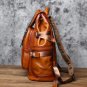 Rsslyn Backpacks Brown Leather Knapsack Real Leather Backpack European & American Backpacks LMF24-30