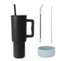 Rsslyn Large Cups Insulated Vacuum Cup Black Cups Stainless Steel Coffee Hot Cup 40oz LMF24-32