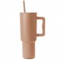 Rsslyn Large Cups Insulated Vacuum Cup Black Cups Stainless Steel Coffee Hot Cup 40oz LMF24-32