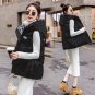 Rsslyn Parkas for Women Hooded Vest for Women Royal Blue Vests Winter Jackets Blue Hoodies LMF24-35