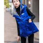 Rsslyn Parkas for Women Hooded Vest for Women Royal Blue Vests Winter Jackets Blue Hoodies LMF24-35