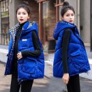 New Arrival Hooded Vest for Women Royal Blue Vest Winter Vest for Women Girls Winter Vests LMF24-36