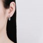 Rsslyn Earrings GRA Certification 18k Plated 2.6CT Full Moissanite Hoop Earring for Women LMF24-37
