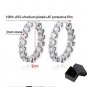 Rsslyn Earrings GRA Certification 18k Plated 2.6CT Full Moissanite Hoop Earring for Women LMF24-37