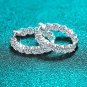 New Arrival Fine Gold Earrings 2.6CT Full Moissanite Hoop Earring for Women Golden Hoop LMF24-38