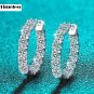 New Arrival Fine Gold Earrings 2.6CT Full Moissanite Hoop Earring for Women Golden Hoop LMF24-38