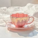 Rsslyn Teacups Set with Saucer European Chic Tea Office Cups Elegant Collection Pink Cups LMF24-40