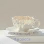 Rsslyn Teacups Set with Saucer European Chic Tea Office Cups Elegant Collection Pink Cups LMF24-40