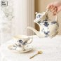 Rsslyn Vintage Collection Ivory Nordic Afternoon Tea Cup Set Blue Teacup Set Wedding Gift LMF24-43