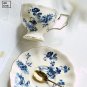 Rsslyn Vintage Collection Ivory Nordic Afternoon Tea Cup Set Blue Teacup Set Wedding Gift LMF24-43