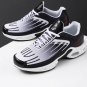 Unisex Shoes Walking Sport Shoes Stripe Sneakers for Men Light Blue Shoes for Jogging LMF24-46