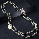 Rsslyn Necklaces for Women Black Necklaces Long Necklace Pearl Necklaces LMF24-53