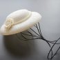 Rsslyn Fascinators White Hats Wedding Hats White Fascinators Hats with Pearls Laced Hats LMF24-56