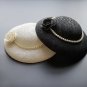 Rsslyn Fascinators White Hats Wedding Hats White Fascinators Hats with Pearls Laced Hats LMF24-56