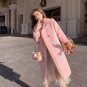 Rsslyn Coats for Women XL Blue Overcoats Double Thick Blue Trench Coats Light Blue Coat LMF24-71