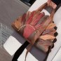 Rsslyn Leather Bags for Women Floral Pattern Leather Fashion Brown Totes Brown Purse LMF24-86