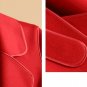 Rsslyn Red Trench Coats for Women High-Quality Warm Red Overcoats Winter Coats with Belt LMF24-87