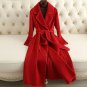 New Arrival Red Coats for Women Double Red Wool Long Jackets Long Red Blazer Winter Coat LMF24-89