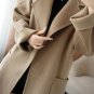 Rsslyn High-Quality Coats for Women Overcoats Purple Jackets Purple Trench Coat Purple Wool LMF24-91