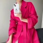 Rsslyn High-Quality Coats for Women Overcoats Purple Jackets Purple Trench Coat Purple Wool LMF24-91