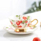 Rsslyn Tea Cups Strawberry Pattern Cups and Saucer Christmas Gift New Wedding Gift Idea LMF24-102
