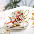 Rsslyn Teacups and Saucer Strawberry Collection European Style Vintage Living