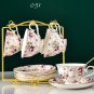 European Porcelain Cups and Saucers Kitchen Cups English Gold Rim Cup Purple Cups LMF24-108