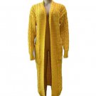 High-Quality Cardigan for Women Yellow Cardigan Lightweight Long Jackets Autumn Sweaters LMF24-110