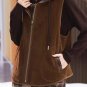 Rsslyn Vest Corduroy Vest for Women Autumn Color Girls Hooded Vests Brown Vests LMF24-124