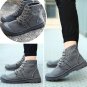 Rsslyn Brown Shoes for Men Thick Sole Boots Semi-Combat Shoes for Boys High-top Shoes LMF24-131