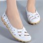 Slip On Adoptable White Shoes New Fashion Flat Shoes for Women Moccasins Shoes for Summer LMF24-143