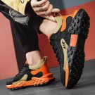 Grid Outsole Recommended Shoes for Boys Orange Shoes Black Sneaker Orange Flat Shoes LMF24-147