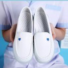Rsslyn Nurses Slip On White Shoes Flat Shoes with Bottom Grid Non-Slippery Shoes for Women LMF24-152
