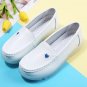 Rsslyn Nurses Shoes White Loafers Large Grid Bottom Rubber Soles Jelly Loafer for Women LMF24-153