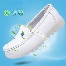 Rsslyn Nurses Shoes White Loafers Large Grid Bottom Rubber Soles Jelly Loafer for Women LMF24-153