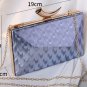 Rsslyn Clutch for Women Golden Geometric Clutch with Horn Hasp Inclined Golden Clutch LMF24-157