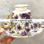 Rsslyn Tea Cups Mothers Day Gift Idea Purple Cups Purple Ceramic Porcelain Cup Home Garden LMF24-156