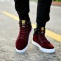 Rsslyn Chains High Tops Sneakers for Boys Size 10 Canvas Shoes for Men Black Sneakers LMF24-172