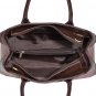 Rsslyn Genuine Leather Leisure Shoulder Bags Painted Flowers Totes Brown Leather Bags LMF24-185