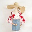 Rsslyn Summer Hats for Women Large Umbrella Hats for Gardening 70Cm Wide Across Beach LMF24-188