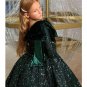 Rsslyn Christmas Dresses for Toddler Girls Sequined Elegant Green Dress Off Shoulder Dress LMF24-190