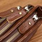 Brown Leather Bags 8 Pockets Real Leather Bags for Women Durable Convertible Small Bags LMF24-191