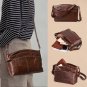 Brown Leather Bags 8 Pockets Real Leather Bags for Women Durable Convertible Small Bags LMF24-191