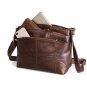 Brown Leather Bags 8 Pockets Real Leather Bags for Women Durable Convertible Small Bags LMF24-191