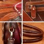 Rsslyn Leather Bags for Women Floral Pattern Leather Fashion Brown Totes Brown Purse LMF24-86